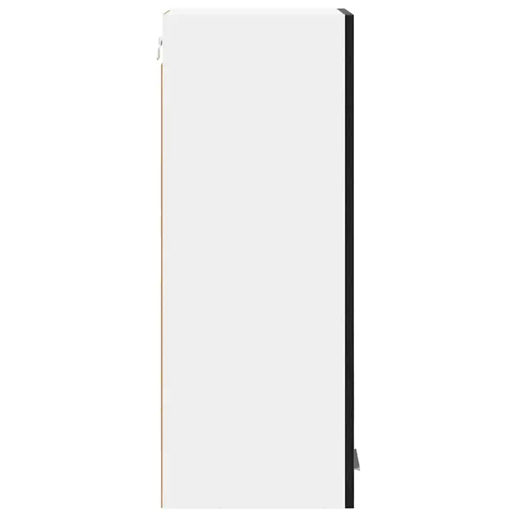 Armadio pensile con porta Rovere Nero e Bianco 30 x 31 x 80 cm 884244