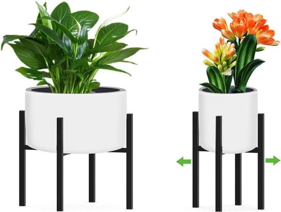 Stendardo metallico regolabile per piante - supporto per vaso da interni - stendardo per fiori robusto