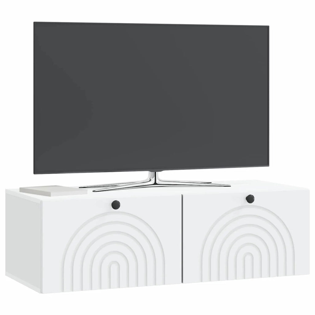 Mobile Porta TV da Muro Bianco 99 x 41 x 30 cm 898185
