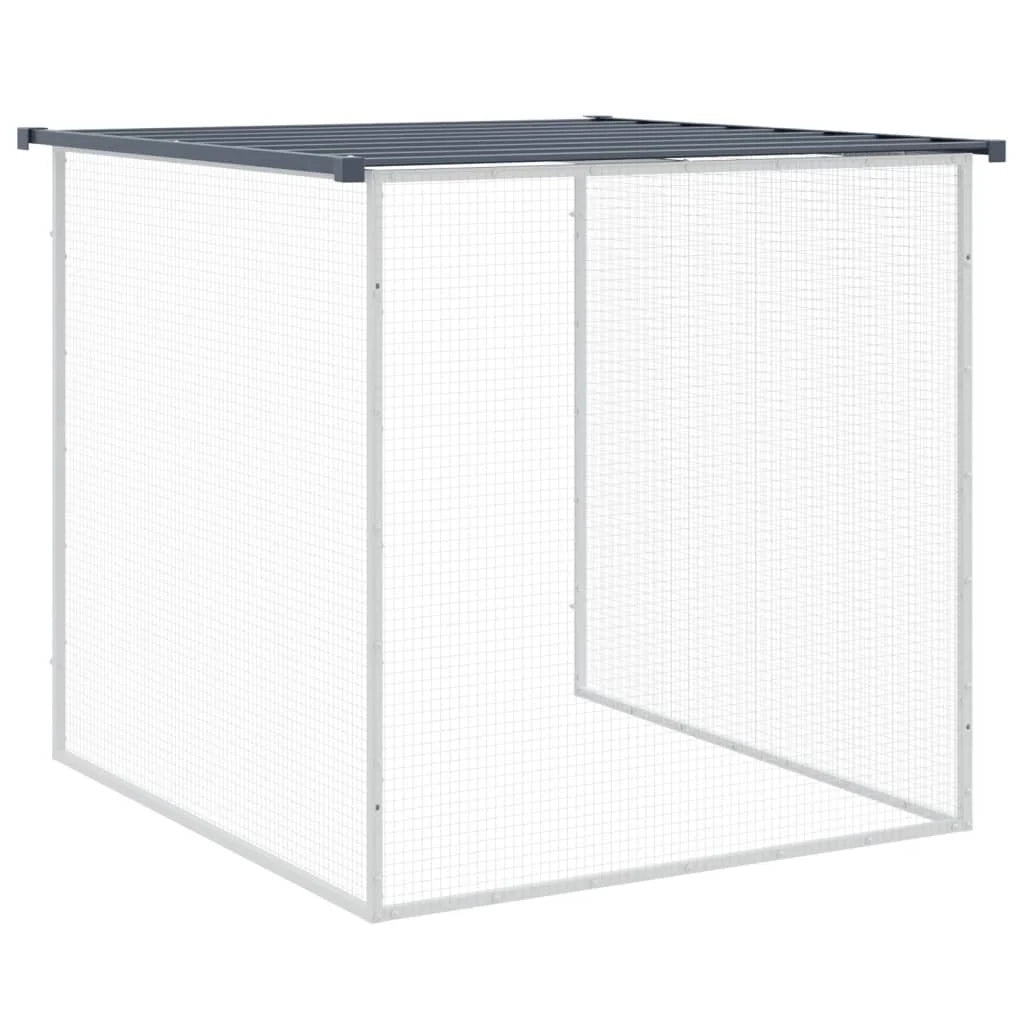 Recinto per pollaio con tetto 1003 x 98 x 90 cm in acciaio zincato antracite 02_0043968