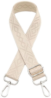 Cinturino per spalla regolabile - Cinturino per borsa - Materiale: poliestere - Larghezza 3,8 cm - Lunghezza 75-130 cm - Chiusura con spilla d'argento - Cinturino per spalla