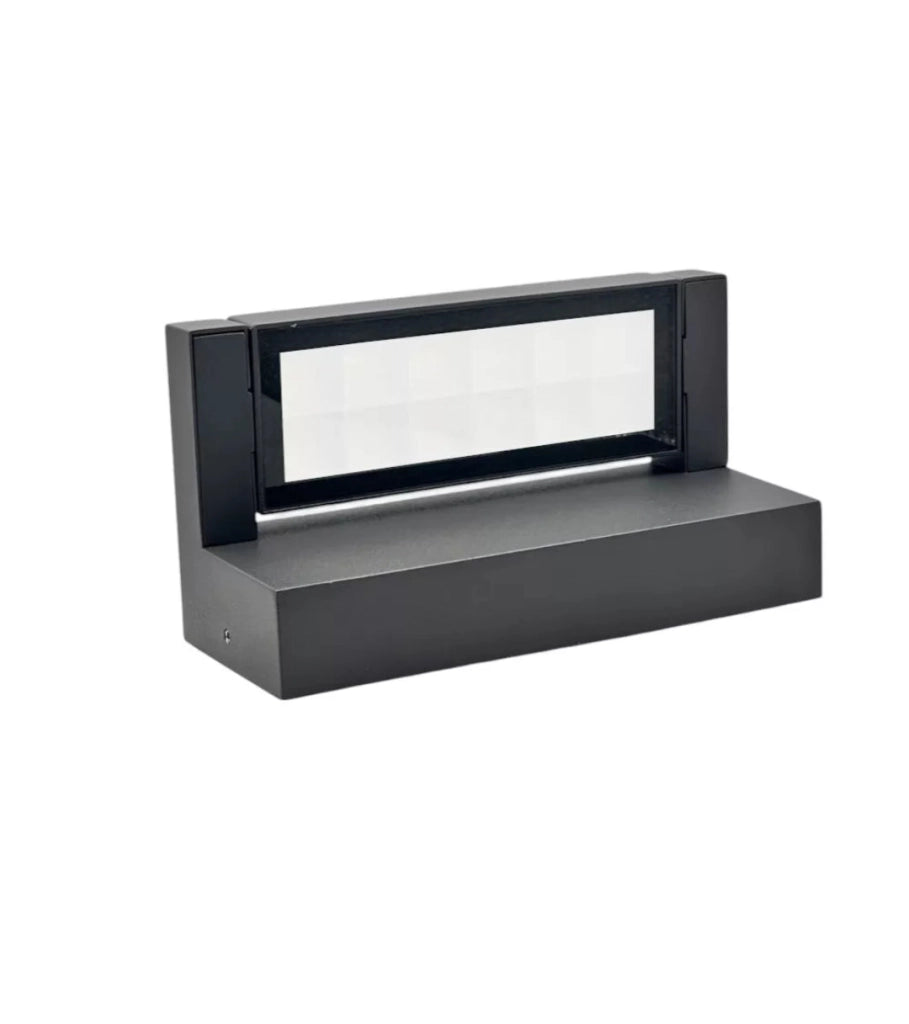Applique Grigio antracite a LED da Esterno 21W IP65, Lampada a Parete Orientabile, 1800 Lumen, Alluminio e Vetro, CCT switch Luce calda, fredda, naturale