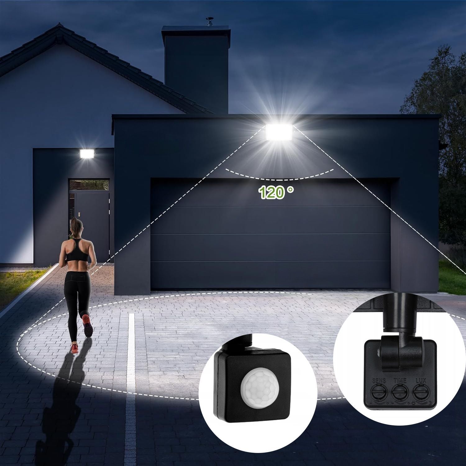 Alogeno Led Motion Sensor 50w Rsl008-50ns Neutro 4500K