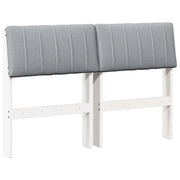 Testiera | Testata imbottita Grigio chiaro 120 cm Pino massello