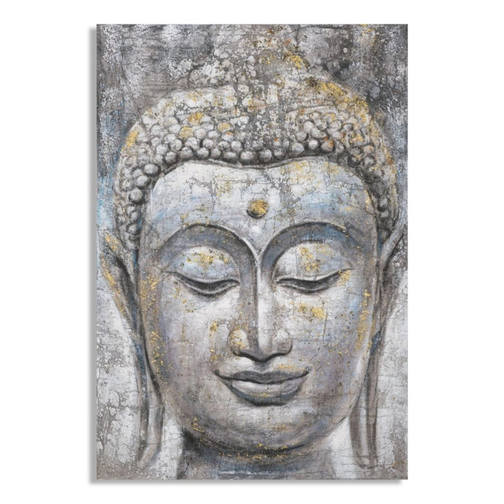 Stampa su Tela Buddah 1, Multicolore, Legno, 80x3x120 cm