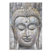 Stampa su Tela Buddah 1, Multicolore, Legno, 80x3x120 cm