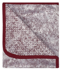 Copridivano con Penisola Sinistra Seduta 190 cm in Poliestere e Cotone Bordeaux