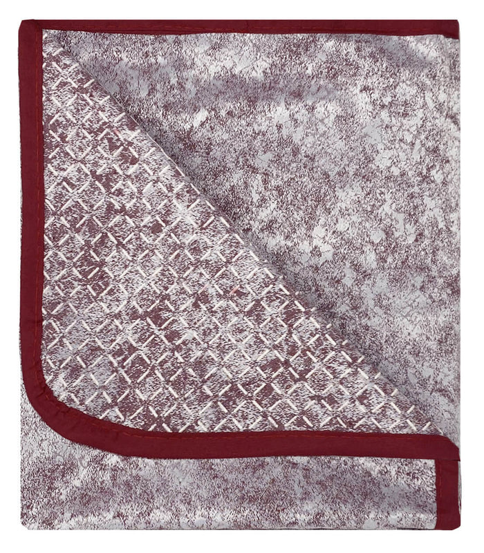 Copridivano con Penisola Sinistra Seduta 190 cm in Poliestere e Cotone Bordeaux