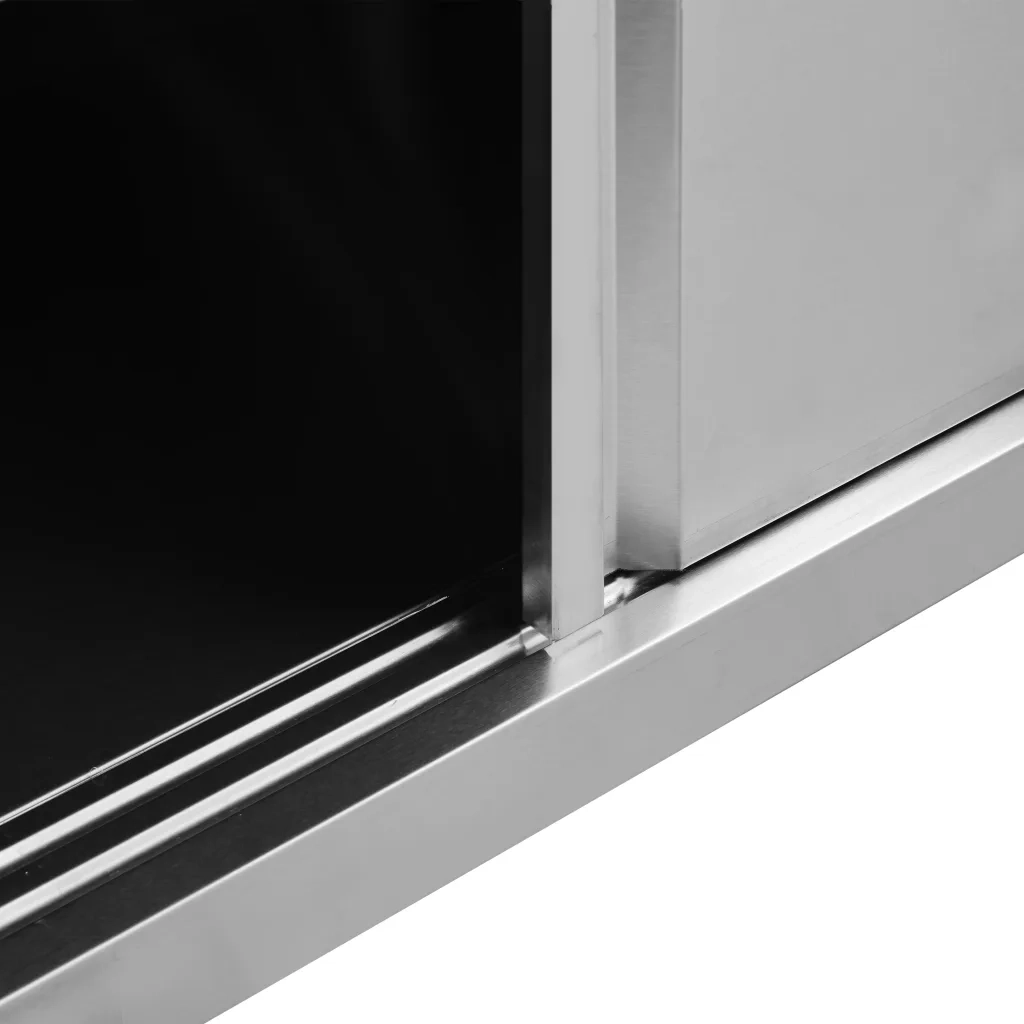 Tavoli da Lavoro Ante Scorrevoli 2 pz 240x50x(95-97) cm Acciaio 3055903