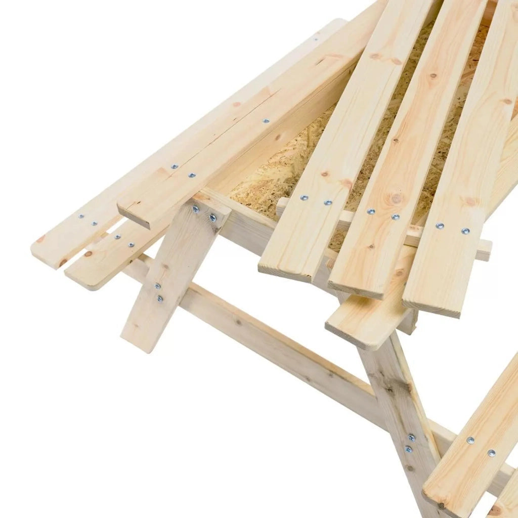 Tavolo da picnic per bambini in legno L90xL90xA50 cm - TIMBELA M010-1