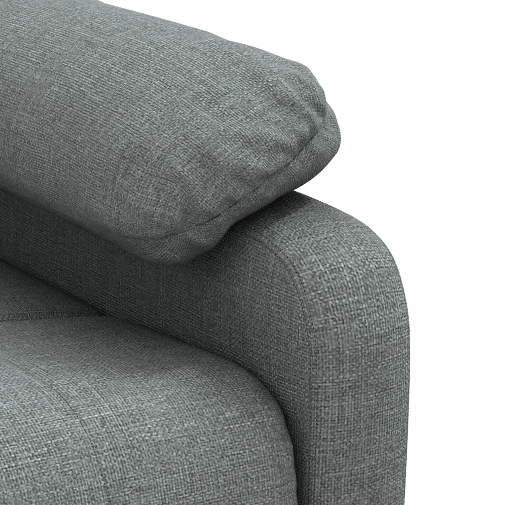 Poltrona | Sedia Relax Elettrica Reclinabile Grigio Scuro in Tessuto