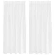 Tenda in Velo con tende 2 pz Bianco 175 x 140 cm Poliestere