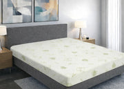 Coprimaterasso Imbottito Elasticizzato Anallergico Federe Cuscino Letto Made Italy - Piazza E Mezza - Aloe