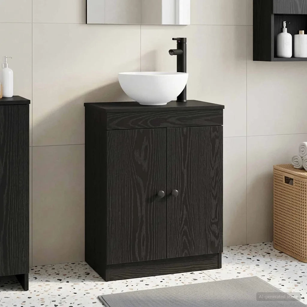 Mobile da bagno con lavabo Nero 54 x 35 x 83 cm 890115