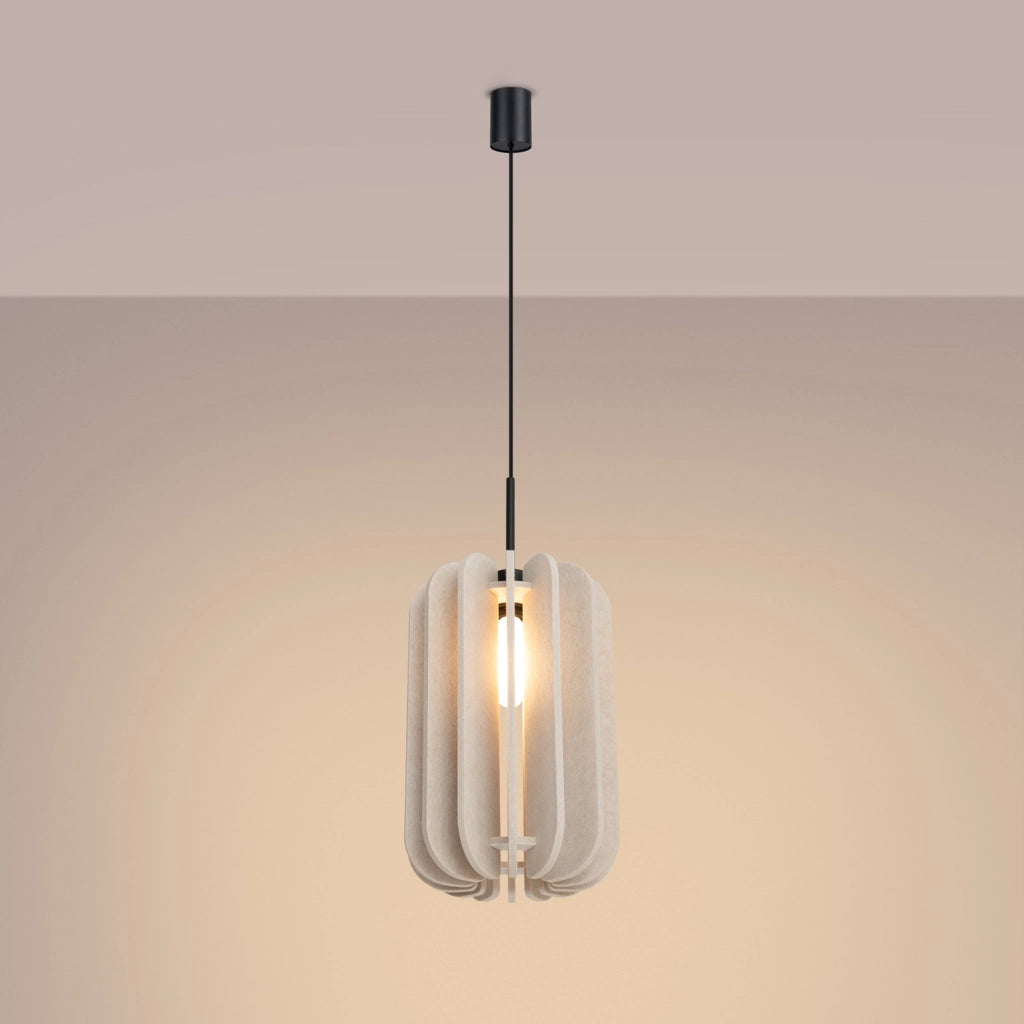 Lampada a sospensione MULA 27cm Paralume in feltro Struttura nera Design moderno