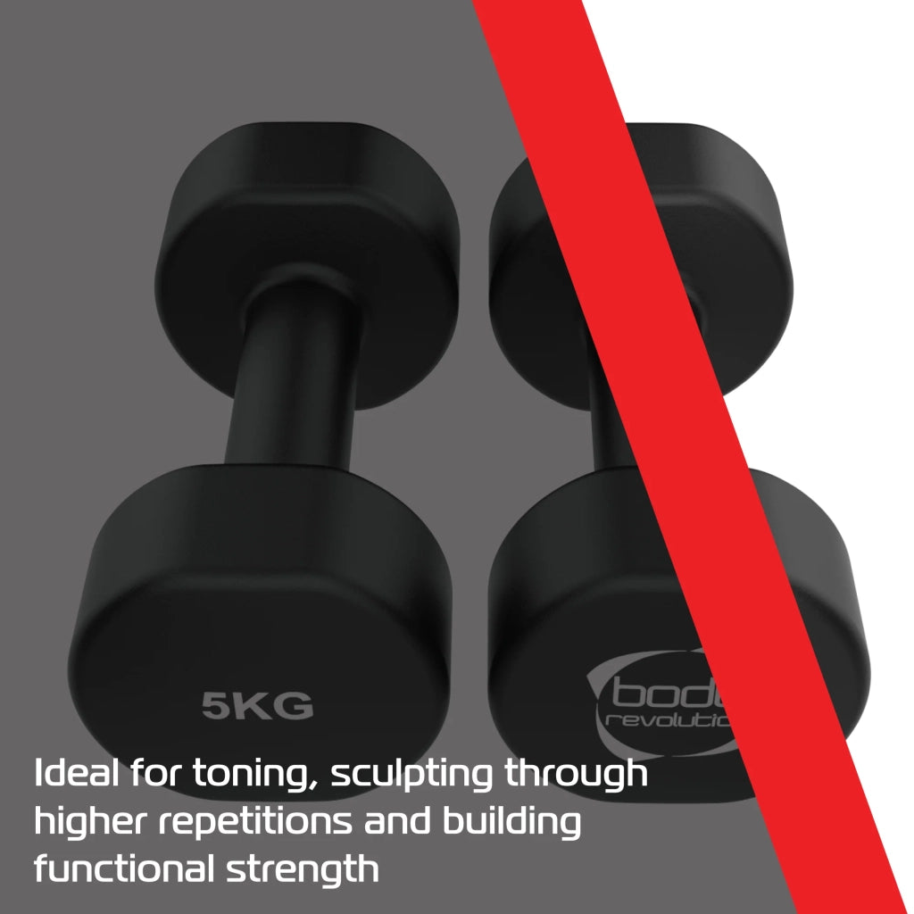 Manubri neoprene 2 x 5kg antiscivolo