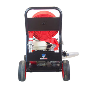 Motopompa Antincendio a Scoppio 4T Tubo 25m con Aspiratore Acqua e Carrello Pool Sam