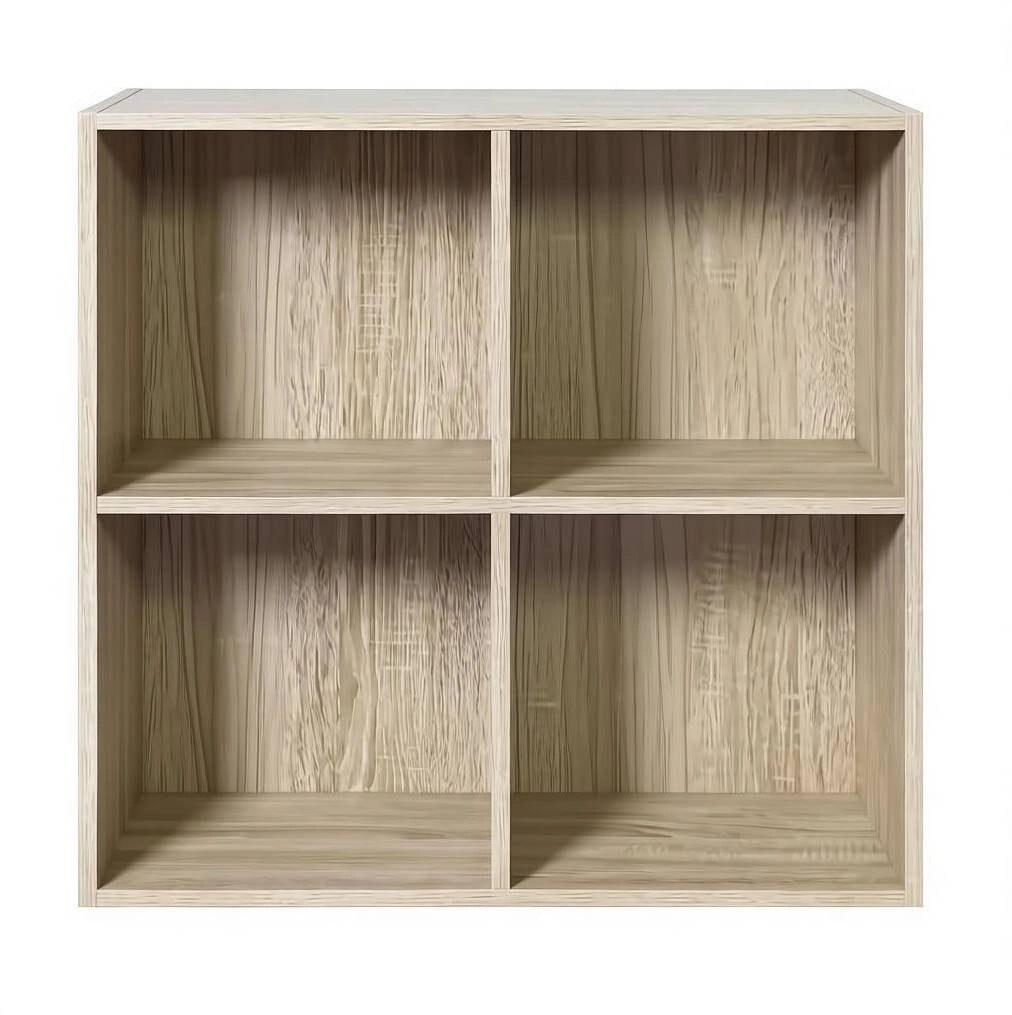 Libreria a cubi 4 vani in legno ingegnerizzato rovere