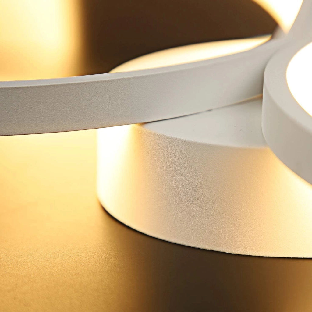 ZMH Lampada da soffitto LED moderna 4 anelli fiamma telecomando per soggiorno