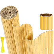 Schermo per giardino in PVC per la privacy – separazione per giardino e schermo per balcone - colore bambù - 0,8x3m