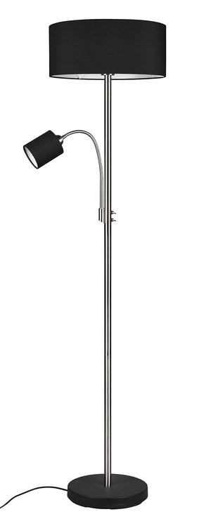 Piantana da Interno Attacco E27 in Metallo Nichel Satinato