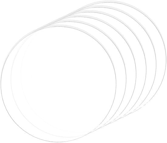 Piastrelle acriliche trasparenti 3mm di spessore a forma rotonda diametro 100mm per fotoframmenti tavoli per calligrafia e pittura - Set da 10