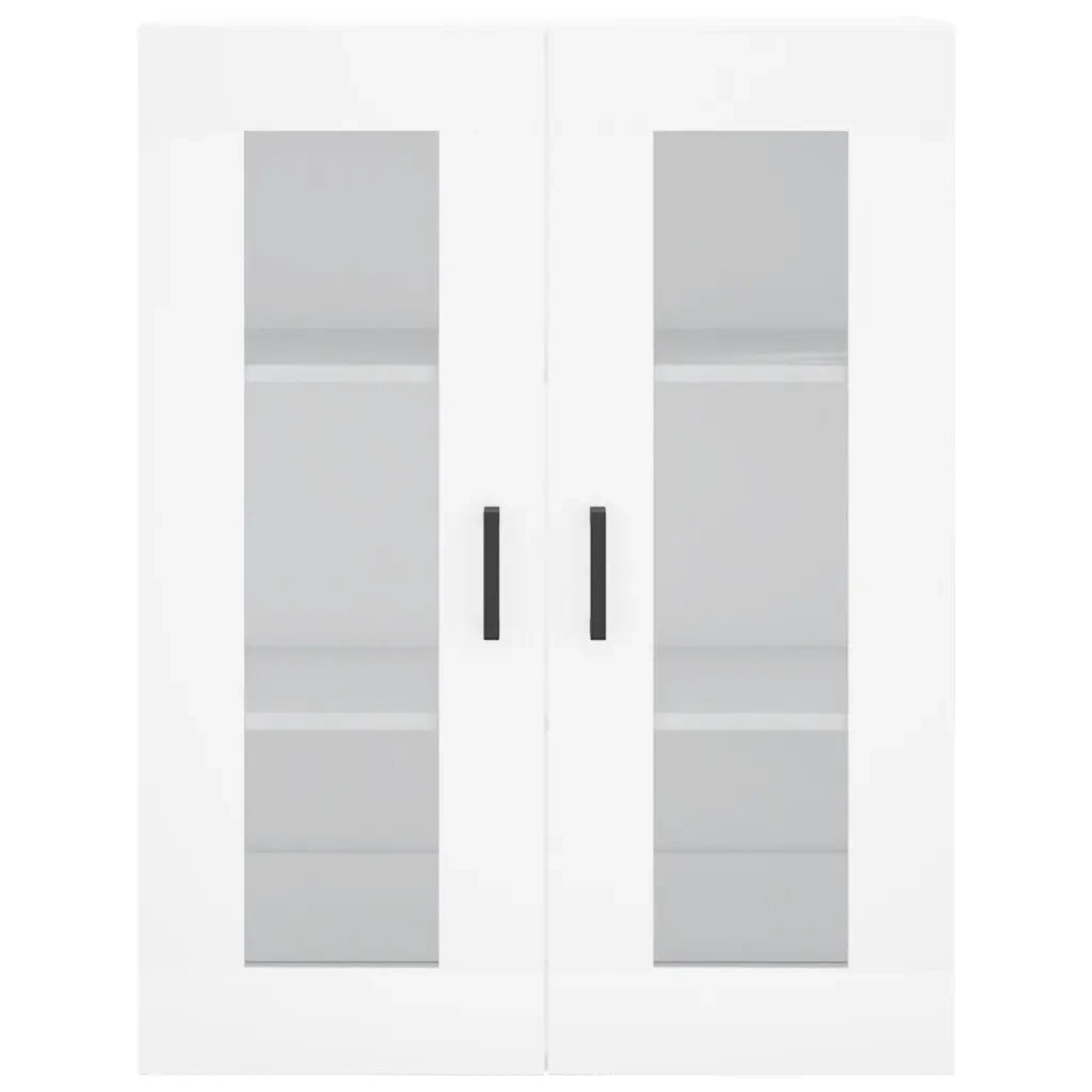 Credenza Bianca 69,5x34x180 cm in Legno Multistrato
