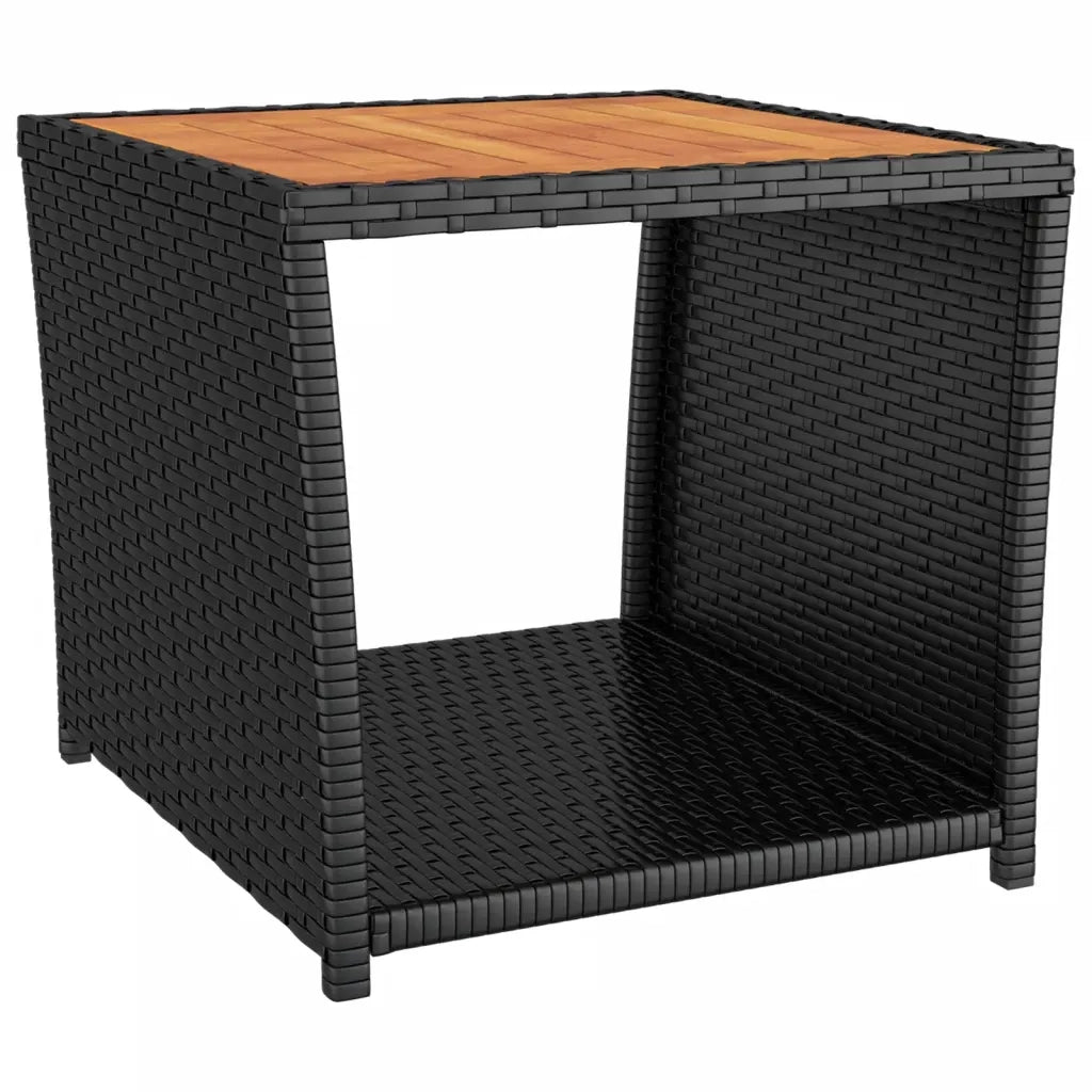 Set da Pranzo da Giardino 3 pz con Cuscini Nero in Polyrattan 3277540