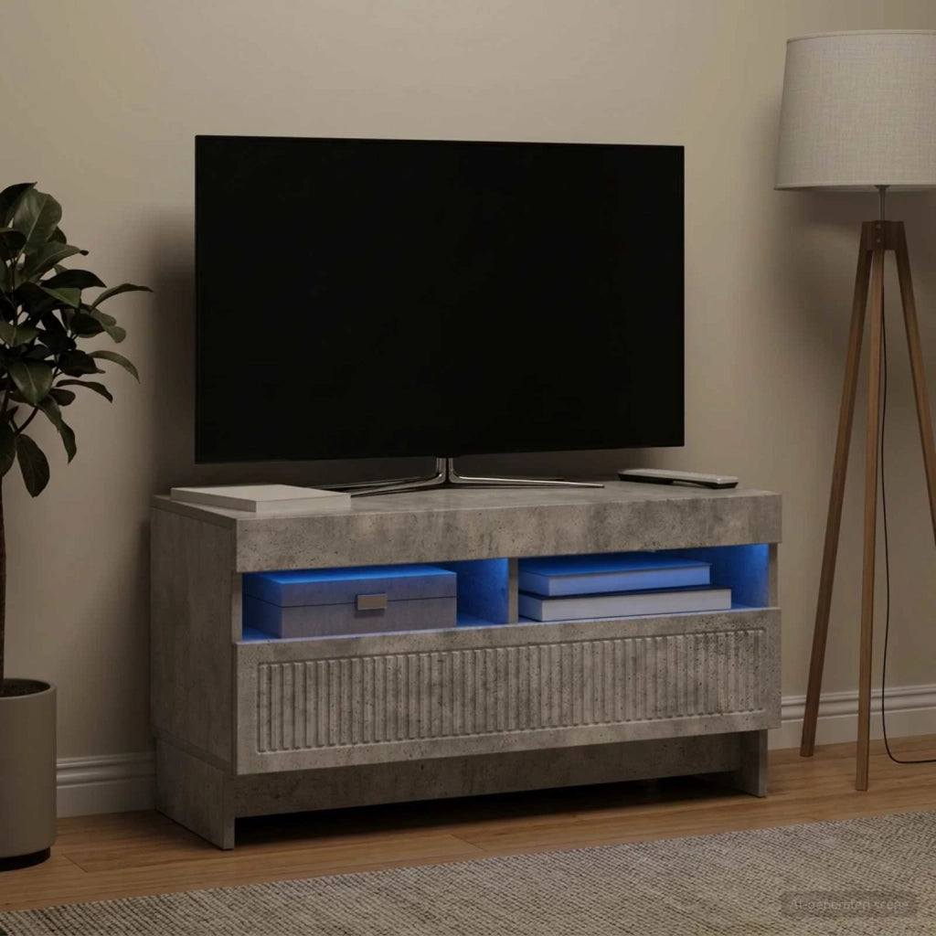 Mobile TV LED Grigio Cemento Legno ingegnerizzato 896118