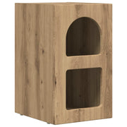 Comodino | Armadio da Notte | Mobiletto da notte Rovere artigianale 29,5 x 33,5 x 50 cm