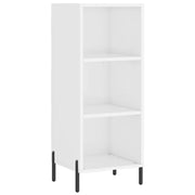 Credenza | Madia | Buffet da pranzo | Armadio da pranzo Bianco Lucido 34,5x32,5x90 cm in Legno Multistrato