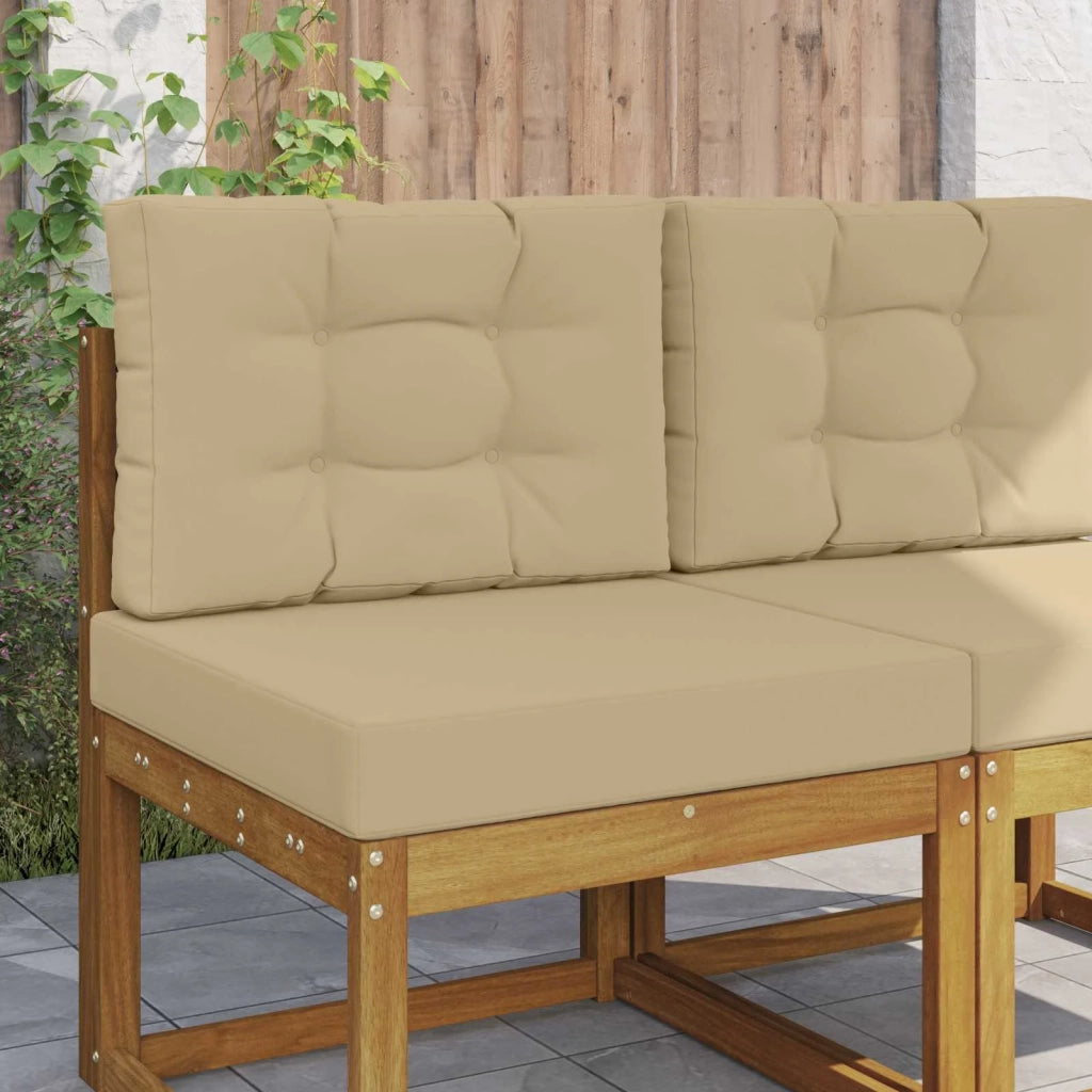 Cuscino per divano da esterno 2 pcs Beige Poliestere 900730