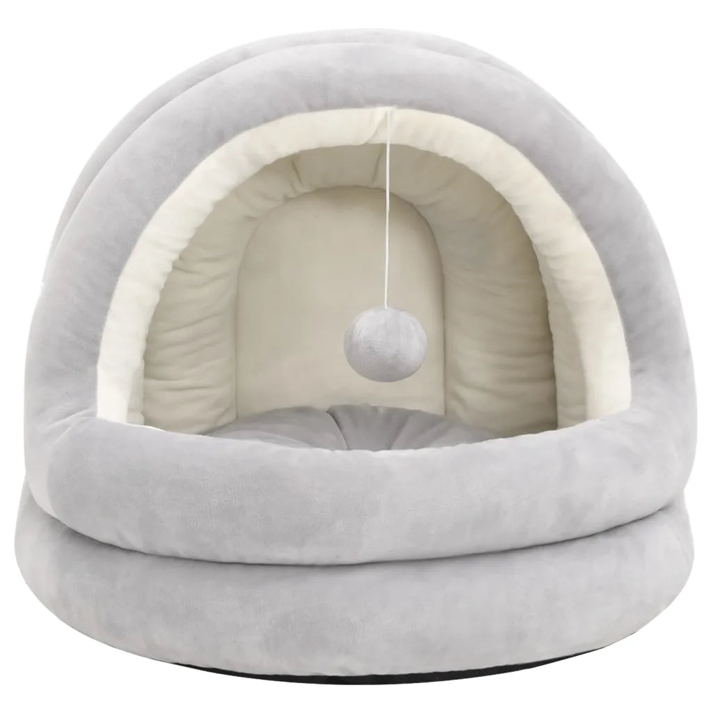 Letto per Gatti 40x40x35 cm Grigio e Crema cod mxl 74539