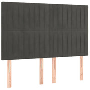 Testiera | Testata Grigio Scuro 144x5x118/128 cm Velluto
