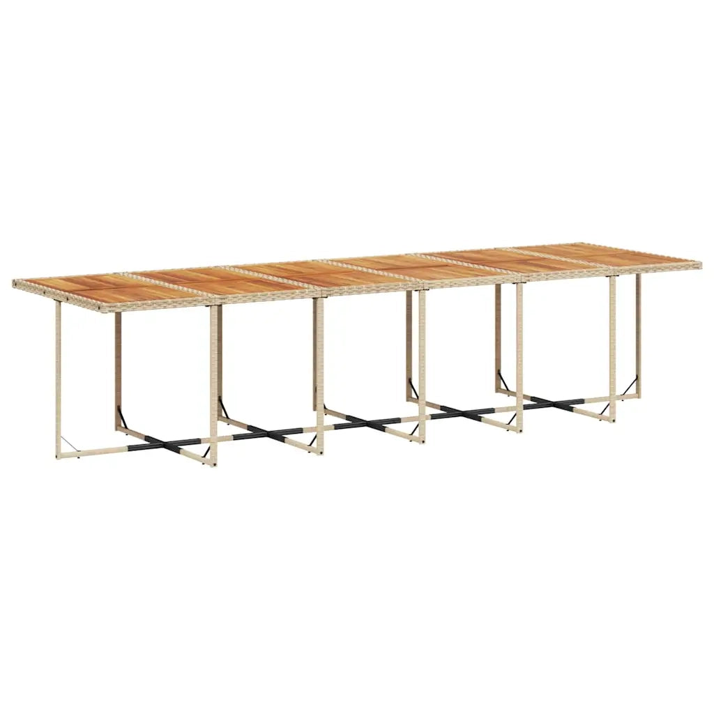Set da Pranzo da Giardino 17 pz con Cuscini Beige in Polyrattan 3211552