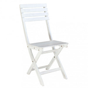 Sedia da Giardino Dalila 36x53x87 h cm in Legno Bianco