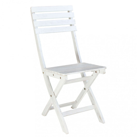 Sedia da Giardino Dalila 36x53x87 h cm in Legno Bianco