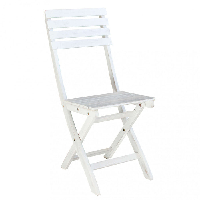 Sedia da Giardino Dalila 36x53x87 h cm in Legno Bianco