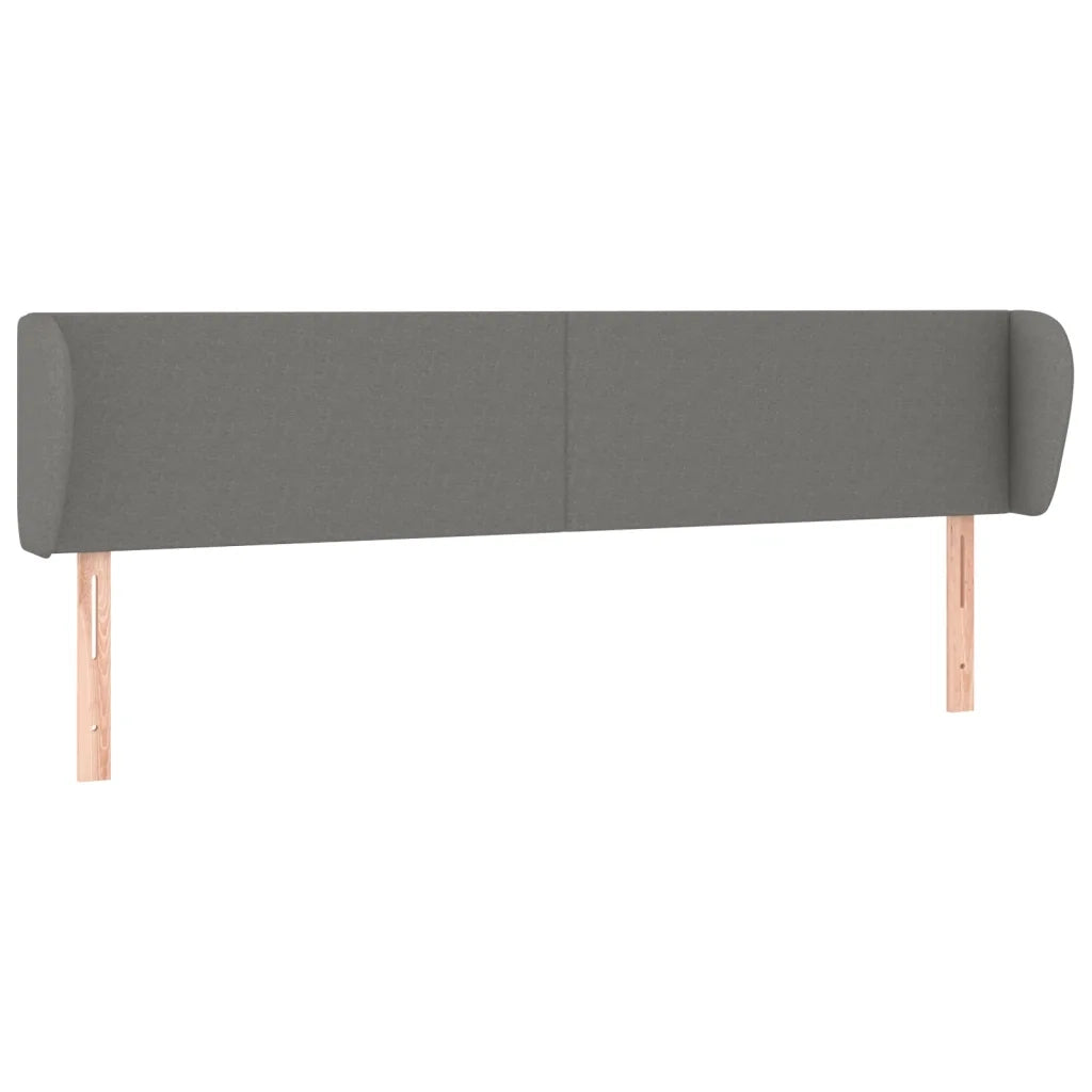 Testiera | Testata ad Orecchio Grigio Scuro 203x23x78/88 cm in Tessuto