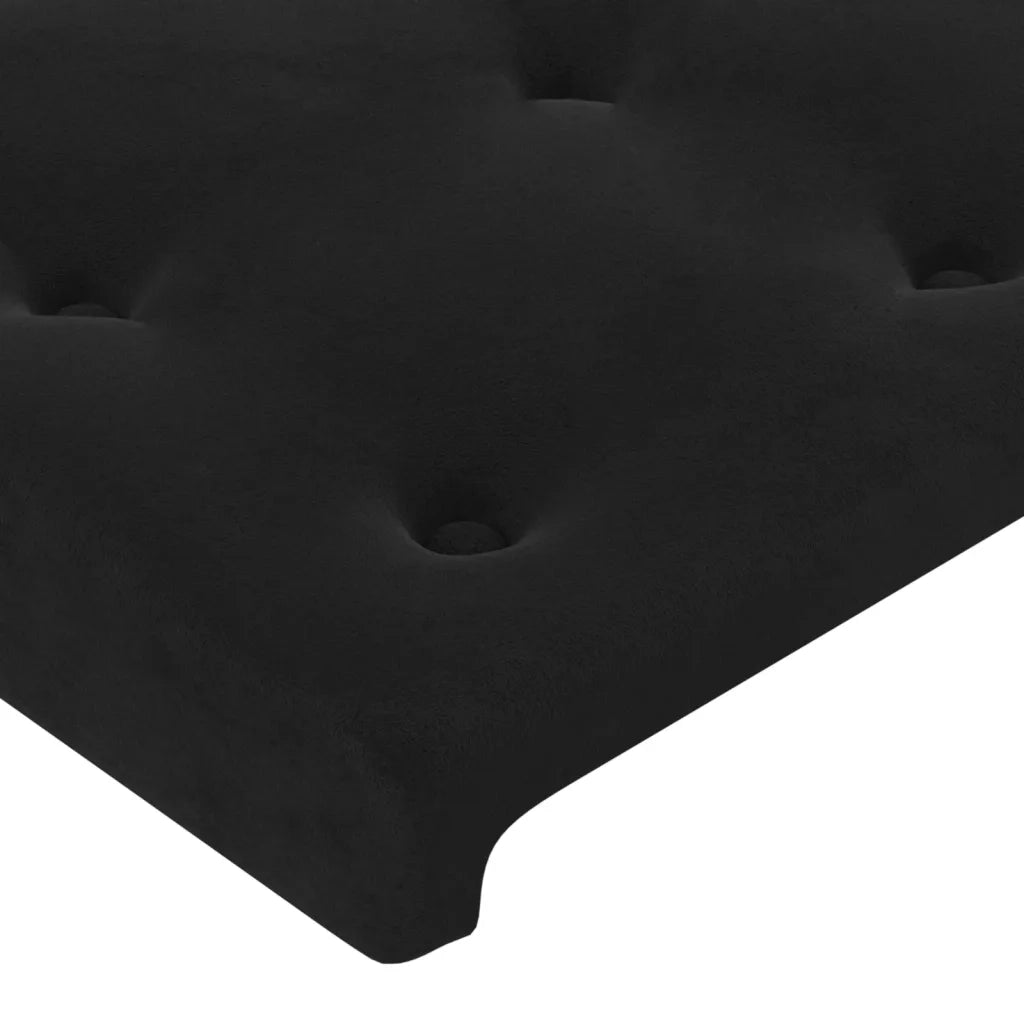 Giroletto senza Materasso Nero 160x200 cm in Velluto 3126009