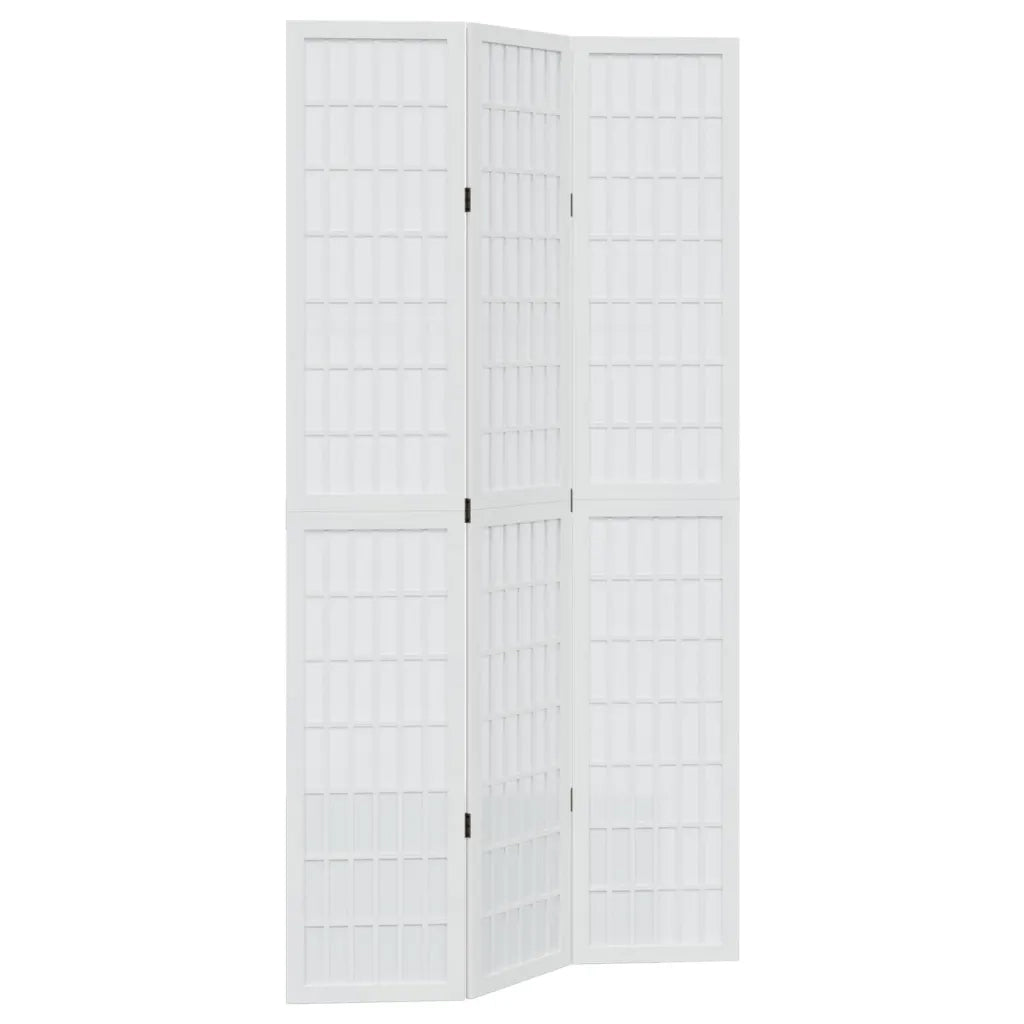Divisorio Ambienti | Divider per stanze | Paravento 3Pannelli Bianco Legno Massello di Paulownia