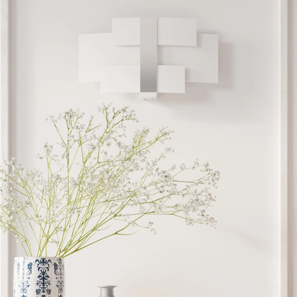 Lampada da soffitto e parete Celia Tangerine Cromo Acciaio Bianco Vetro 2x8W LED