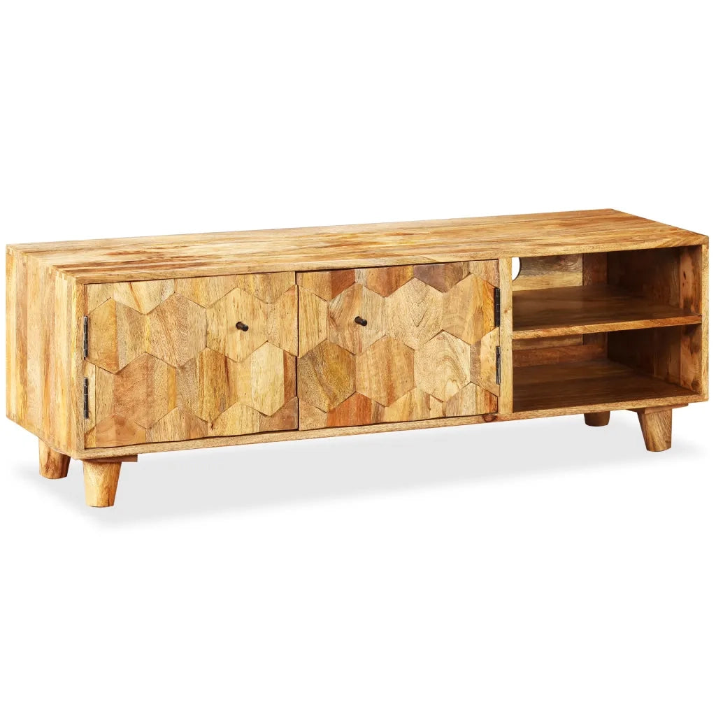 Mobile Porta TV in Legno Massello di Mango 118x35x40 cm 245136