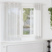vidaXL Tende in Voile con Occhielli 2 pz Bianco