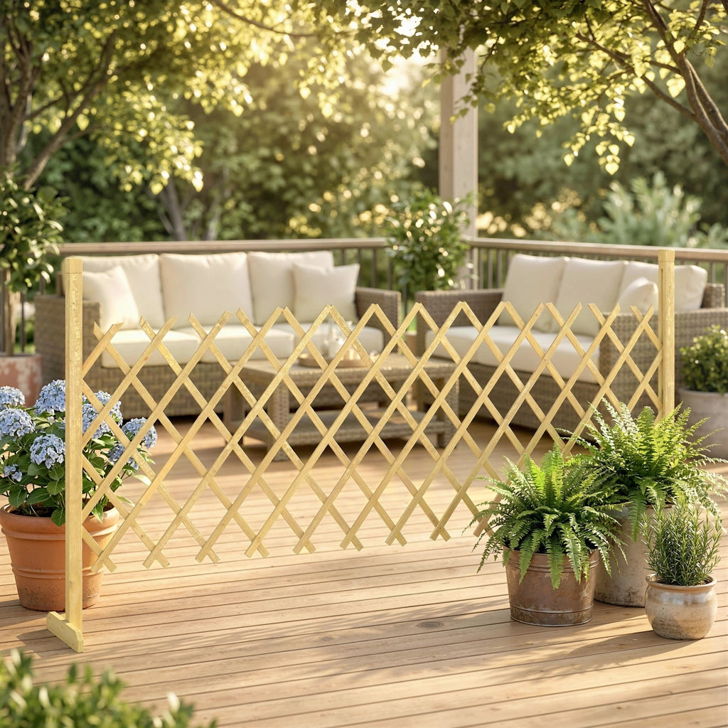 Barriera per Bambini in Legno Pino ¨C zephmum ¨C Naturale 180x30x90 cm