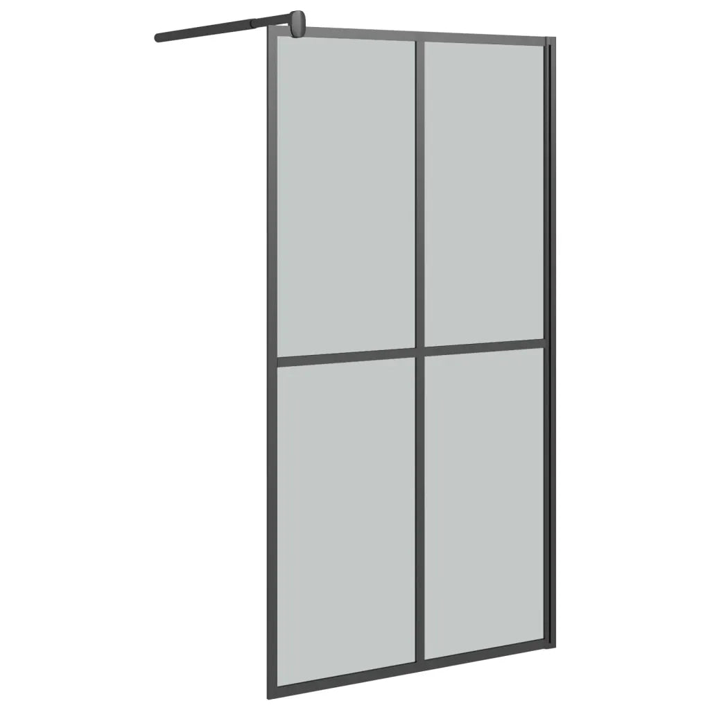 Cabina Doccia 100x195 cm Vetro Temperato Scuro 151886
