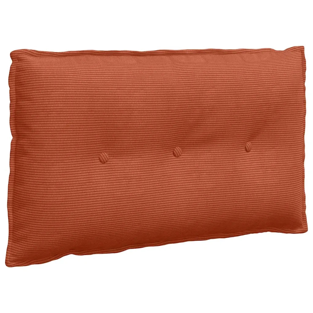 Cuscino per Schiena | Cuscino dorsale Rosso Arancio 80 x 50 cm Tessuto in Cords