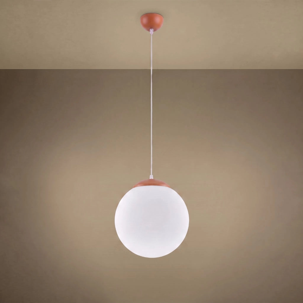 Lampada a sospensione UGO 30 ocra rossa