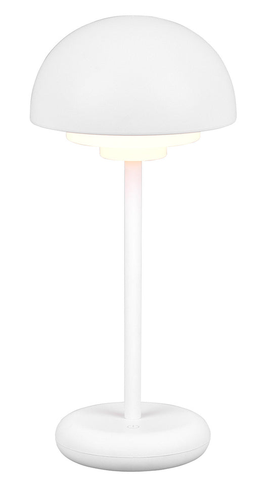 Lampada da Tavolo da Esterno a LED in Plastica Bianco Opaco