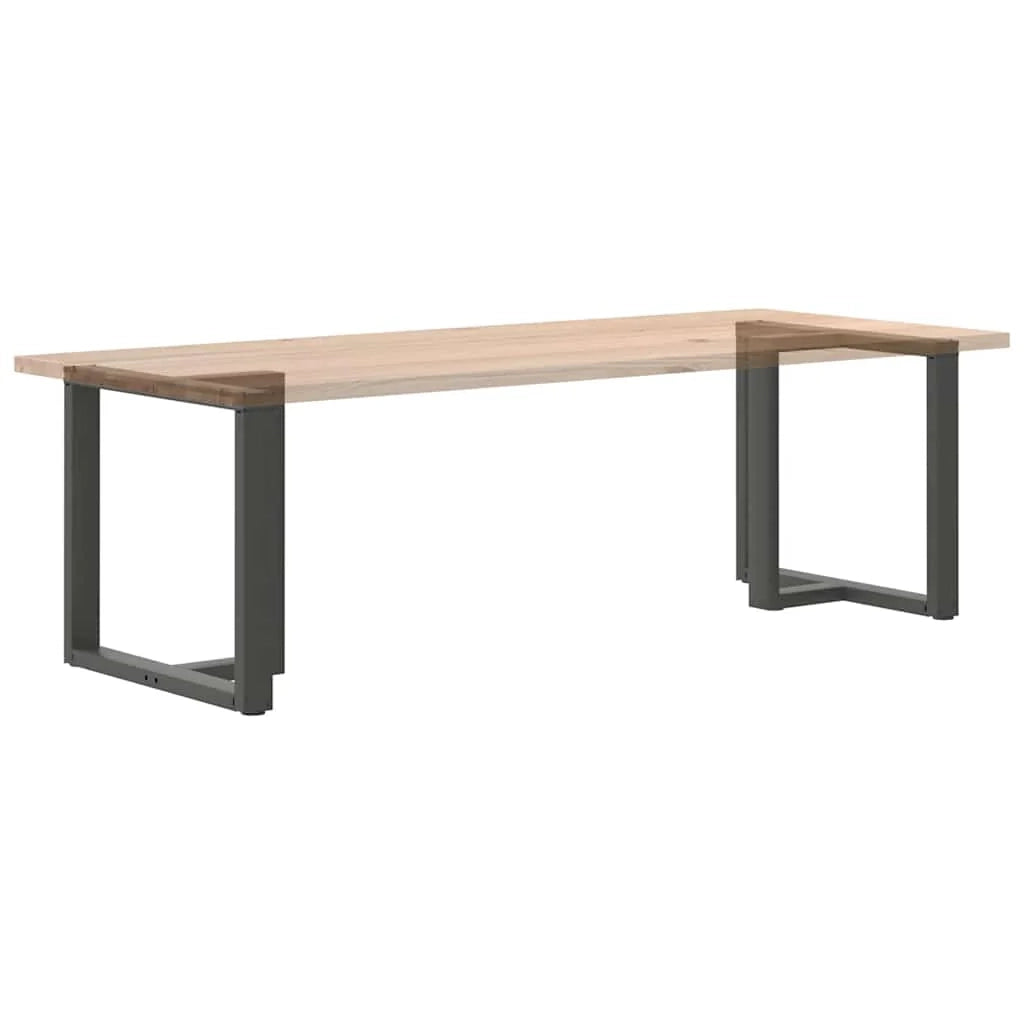 Set di 2 gambe regolabili a T per tavolo da pranzo 70 x 35 x 73 cm in acciaio verniciato a polvere antracite 02_0057325